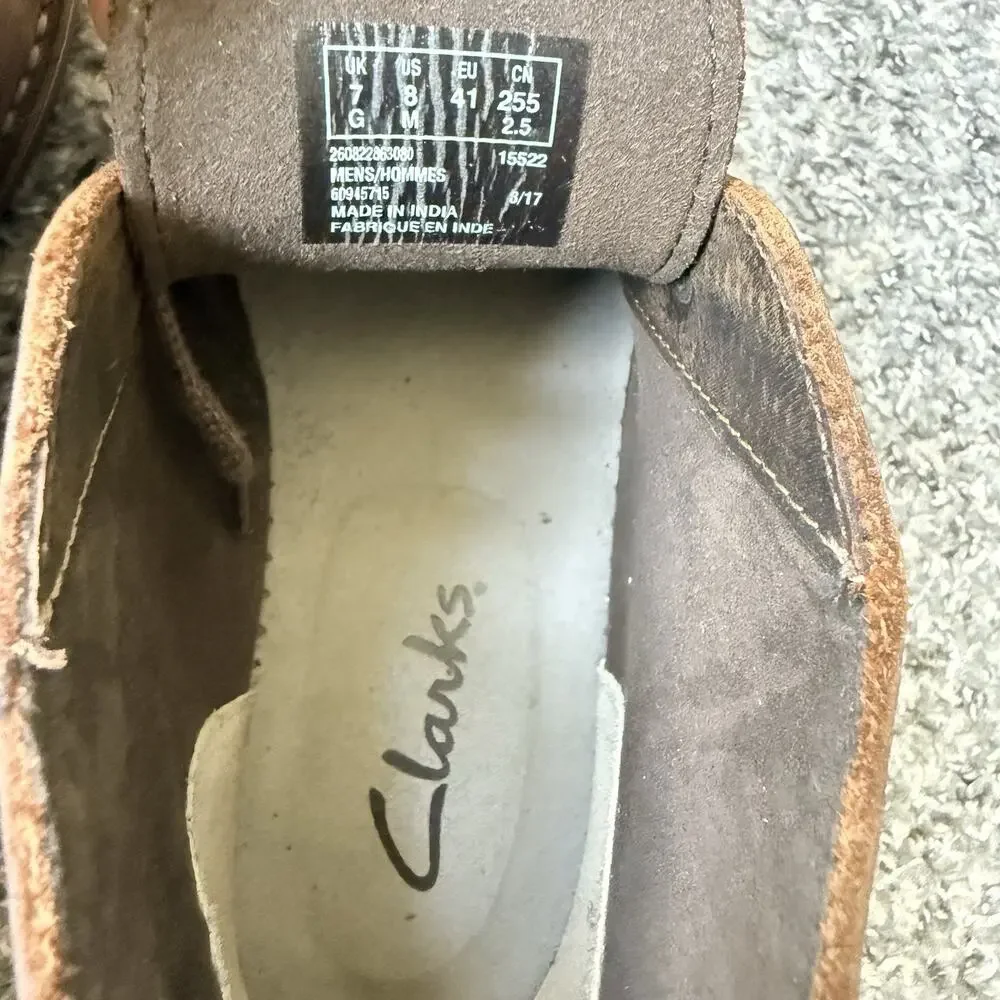 Clarks Originals Desert Boots Mens Size 8 M Brown Leather Chukka Ankle NEW READ